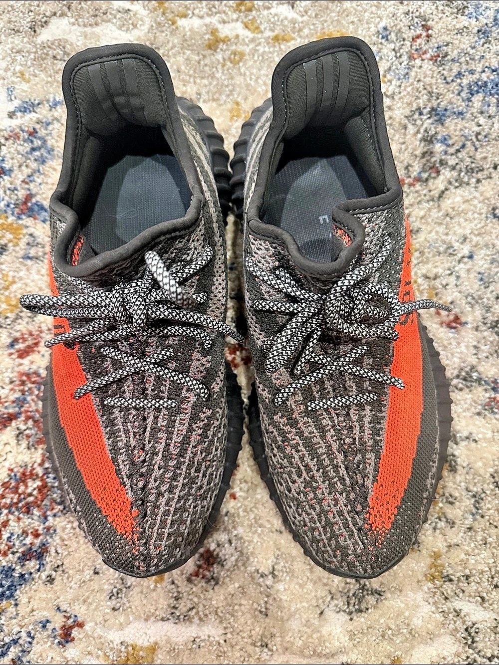 adidas Yeezy Boost 350 V2 Knit Sneakers Black & Orange